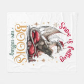 Snow Is Falling, Books Are Calling  Fleece Deken (Voorkant (Horizontaal))