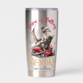 Snow Is Falling, Books Are Calling Geïsoleerde Drinkbeker (Achterkant)