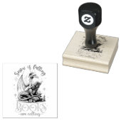 Snow Is Falling, Books Are Calling  Rubberstempel (Gestempeld)