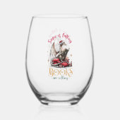 Snow Is Falling, Books Are Calling Wijnglas Zonder Voet (Voorkant)