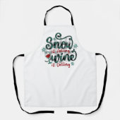 Snow is Falling Wine is Calling Christmas Apron Schort (Voorkant)