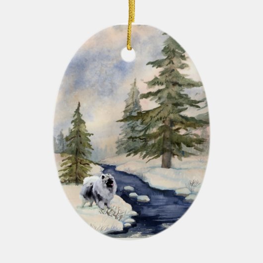 Snow Kees Porcelain Ornament (Voorkant)