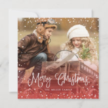 Snow-kerstscript fotoSquare