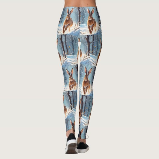 Snow-Kissed Revelry: De Hazenloop Leggings (Achterkant)