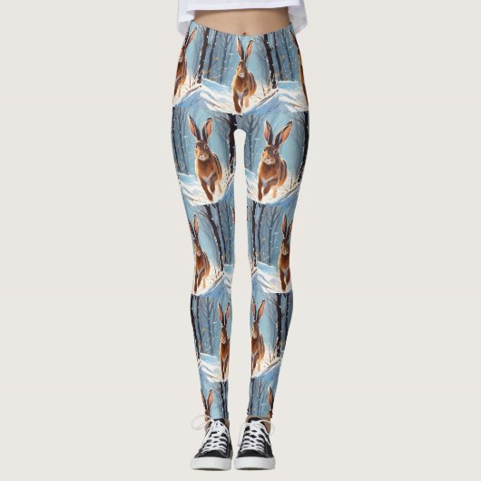 Snow-Kissed Revelry: De Hazenloop Leggings (Voorkant)