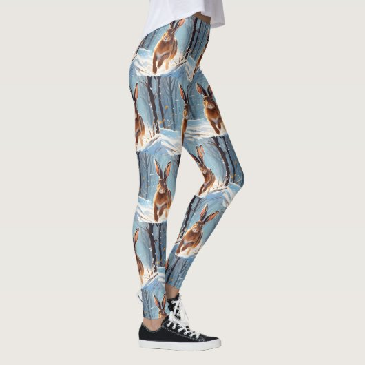 Snow-Kissed Revelry: De Hazenloop Leggings (Rechts)