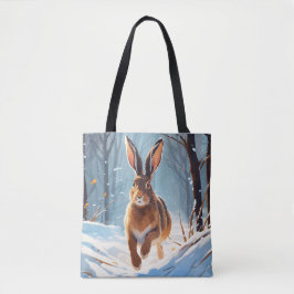 Snow-Kissed Revelry: De Hazenloop Tote Bag