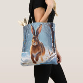 Snow-Kissed Revelry: De Hazenloop Tote Bag (Dichtbij)