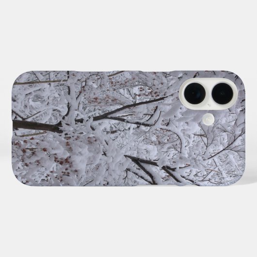 Snow-Laden-bomen Case-Mate iPhone Case (Achterkant (horizontaal))