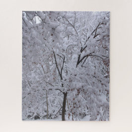 Snow-Laden-bomen Legpuzzel