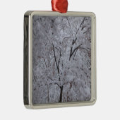 Snow-Laden-bomen Metalen Ornament (Rechts)