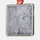 Snow-Laden-bomen Metalen Ornament (Links)