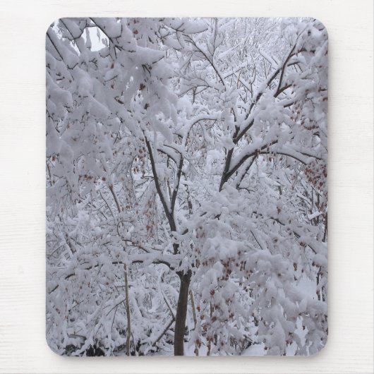 Snow-Laden-bomen Muismat (Voorkant)