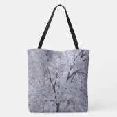 Snow-Laden-bomen Tote Bag (Achterkant)
