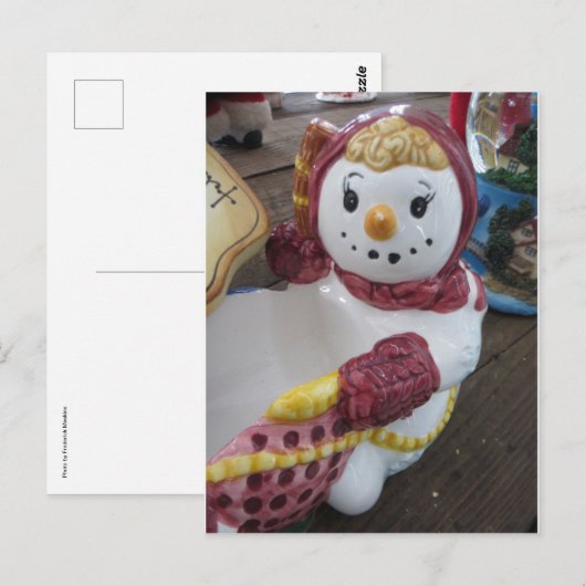 Snow Lady Briefkaart (Voorkant / Achterkant)