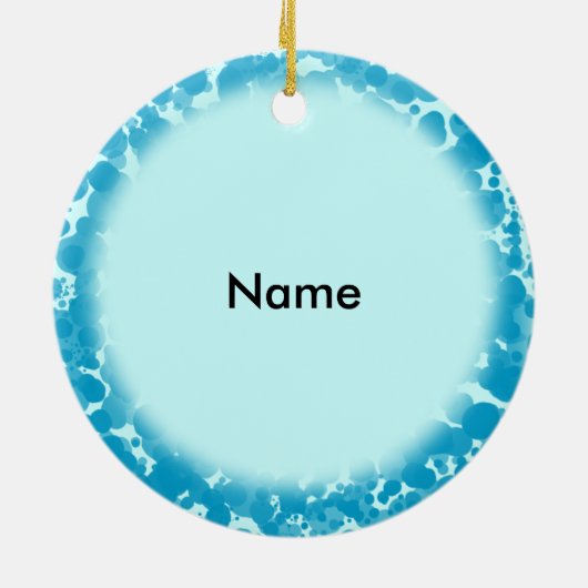 Snow Lady Snowman, ornament met aangepaste naam (Achterkant)