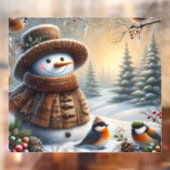 Snow Lady Window Cling Raamsticker (Vel 2)