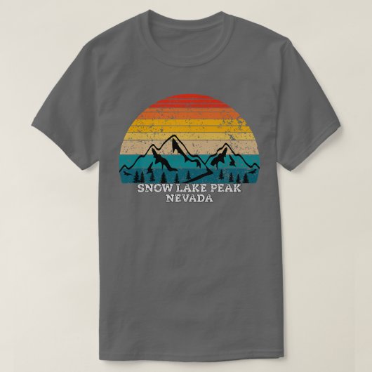 Snow Lake Peak Nevada Mountains T-shirt (Design voorkant)