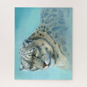 Snow Leopard, acrylverf Legpuzzel (Verticaal)