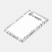 Snow Leopard Animal Print AANGEPAST IT-Notitieblok Post-it® Notes (Schuin)
