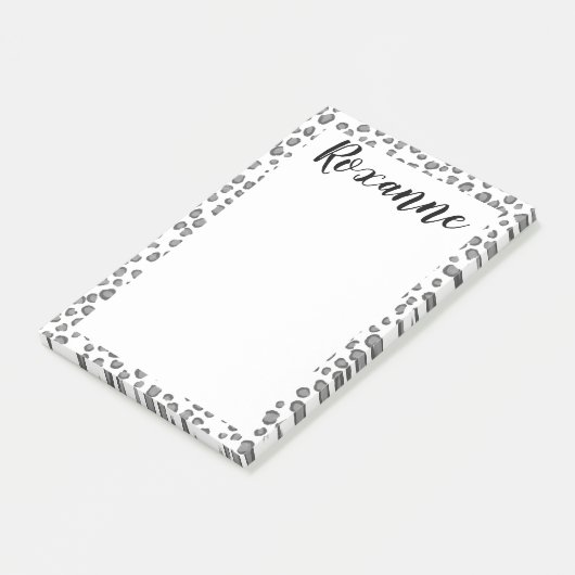 Snow Leopard Animal Print AANGEPAST IT-Notitieblok Post-it® Notes (Schuin)