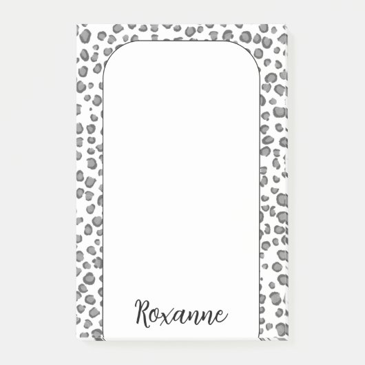 Snow Leopard Animal Print CUSTOMIE IT Post-it® Notes (Voorkant)