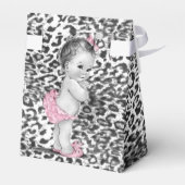 Snow Leopard Baby shower Favor Boxes Bedankdoosjes (Achterkant)