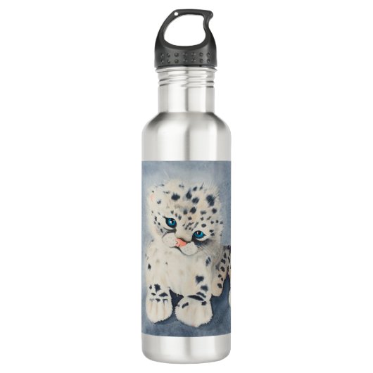 Snow Leopard Baby Tumbler Waterfles (Voorkant)