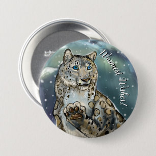 Snow Leopard Badge/Button Ronde Button 7,6 Cm