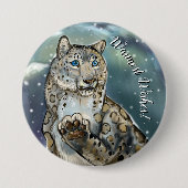 Snow Leopard Badge/Button Ronde Button 7,6 Cm (Voorkant)