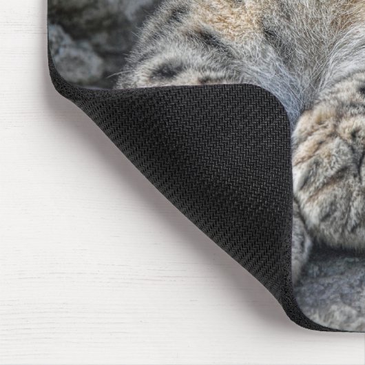 Snow Leopard Beauty Mousepad Muismat (Hoek)