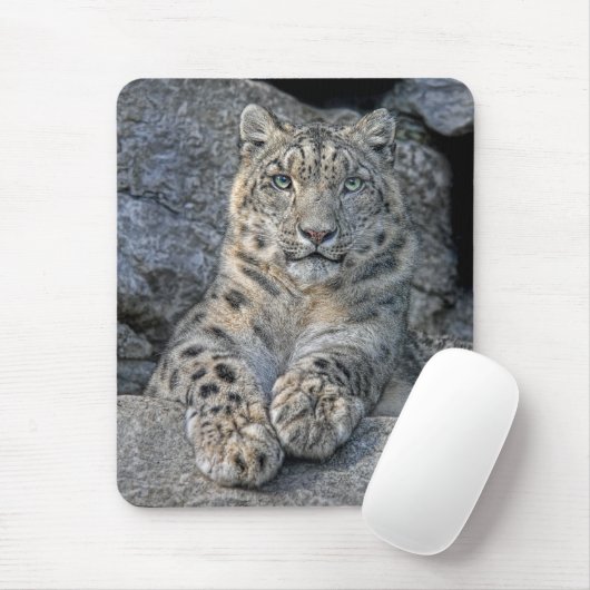 Snow Leopard Beauty Mousepad Muismat (Met muis)