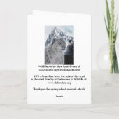 Snow Leopard Bedreigde Soort Verjaardag Kaart (Achterkant)