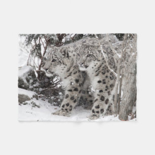 Snow Leopard Brothers Walking Fleece Deken