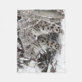 Snow Leopard Brothers Walking Fleece Deken (Voorkant)