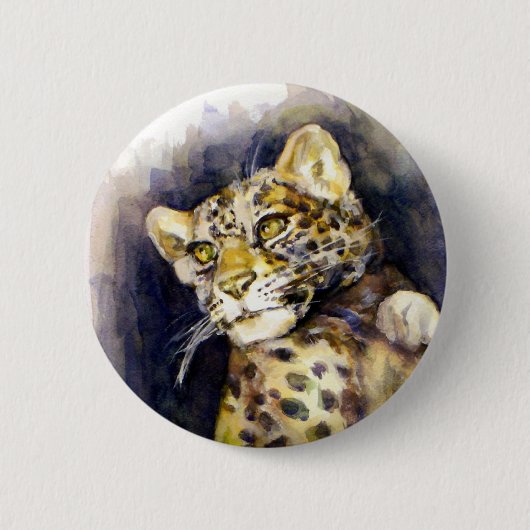 Snow Leopard-Button Ronde Button 5,7 Cm (Voorkant)