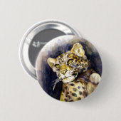 Snow Leopard-Button Ronde Button 5,7 Cm (Voorkant /achterkant)