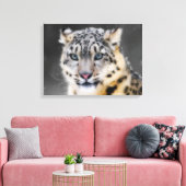 Snow Leopard Canvas Afdruk (Insitu (Woonkamer))