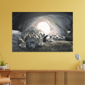 Snow Leopard Canvas Afdruk (Insitu (Woonkamer))