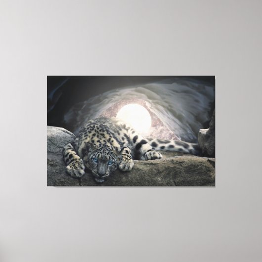 Snow Leopard Canvas Afdruk (Voorkant)