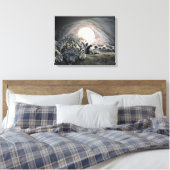 Snow Leopard Canvas Afdruk (Insitu (Slaapkamer))