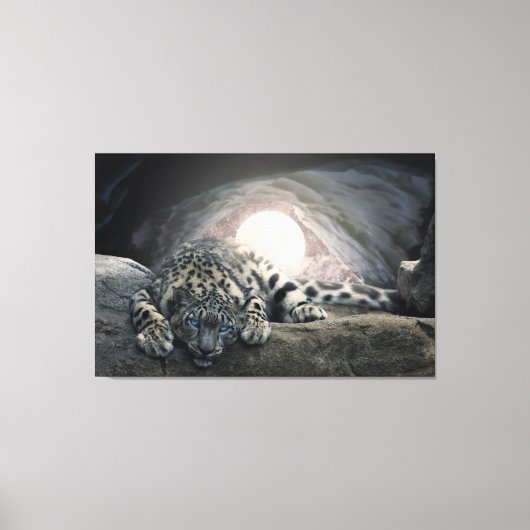 Snow Leopard Canvas Afdruk (Voorkant)