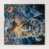 Snow Leopard Castle Moon Jigsaw Puzzel (Horizontaal)