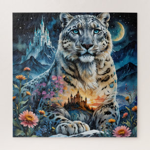 Snow Leopard Castle Moon Jigsaw Puzzel