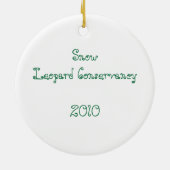 Snow Leopard Conservancy-Asha in Wreath Keramisch Ornament (Achterkant)