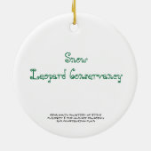 Snow Leopard Conservancy-Asha in Wreath Keramisch Ornament (Achterkant)
