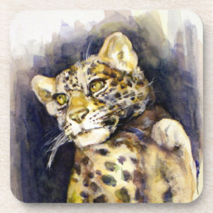 Snow Leopard Cork Onderzetter