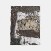 Snow Leopard Cub Fleece Deken (Voorkant)