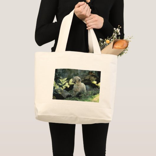 Snow Leopard Cub Grote Tote Bag (Voorkant (product))