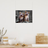 Snow Leopard Cubs Poster (Keuken)